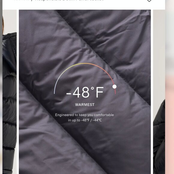 Quince Responsible Down Puffer Jacket $250 Shiny Black Size M - Picture 3 of 7